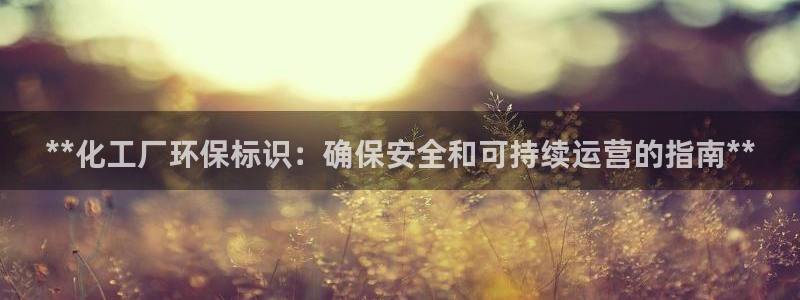 亿万国际游戏官网手机版：**化工厂环保标识：确保安全和可持续运营的指南**