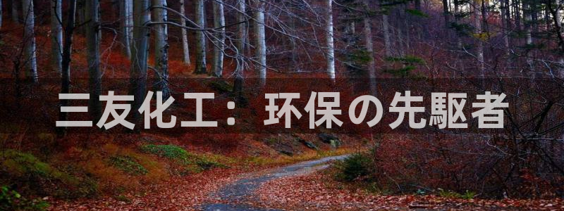 亿万视频：三友化工：环保の先駆者