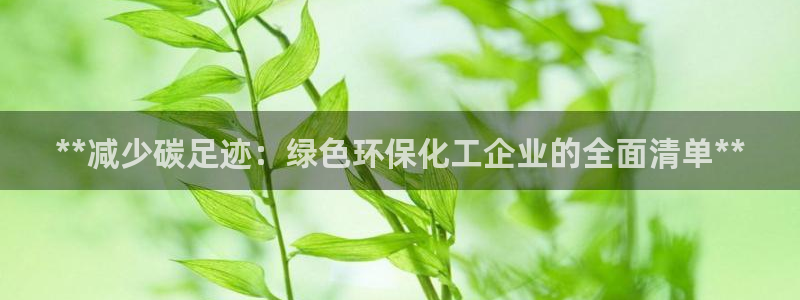亿万万作者：**减少碳足迹：绿色环保化工企业的全面清单**