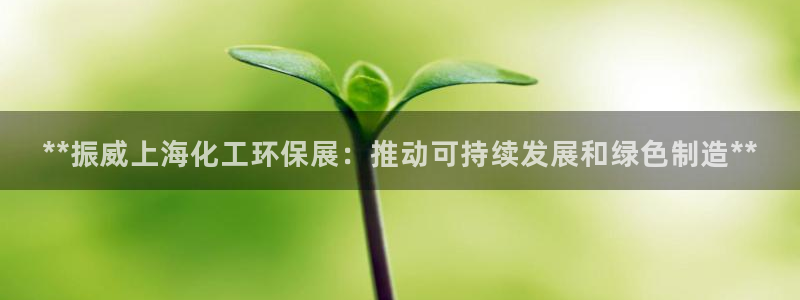 亿万手游平台官网入口：**振威上海化工环保展：推动可持续发展和绿色制造**