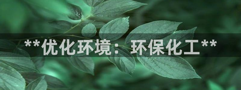 亿万手游平台官网入口：**优化环境：环保化工**