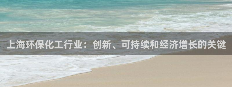亿万官网字幕：上海环保化工行业：创新、可持续和经济增长的关键